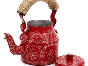 Handcrafted Lovely Red Kaushalam Teapot