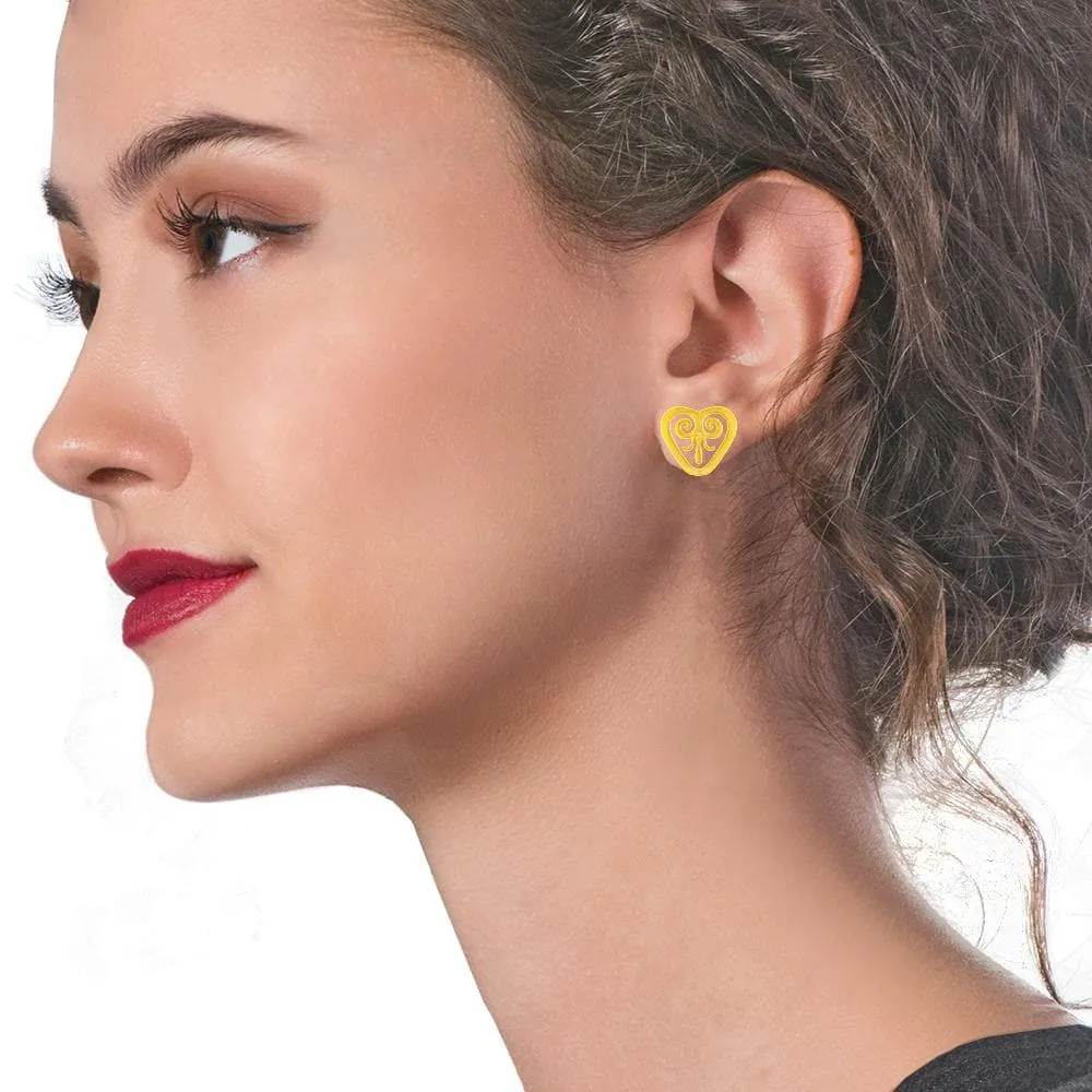 Handmade Gold Plated Silver Stud Earrings Anthem