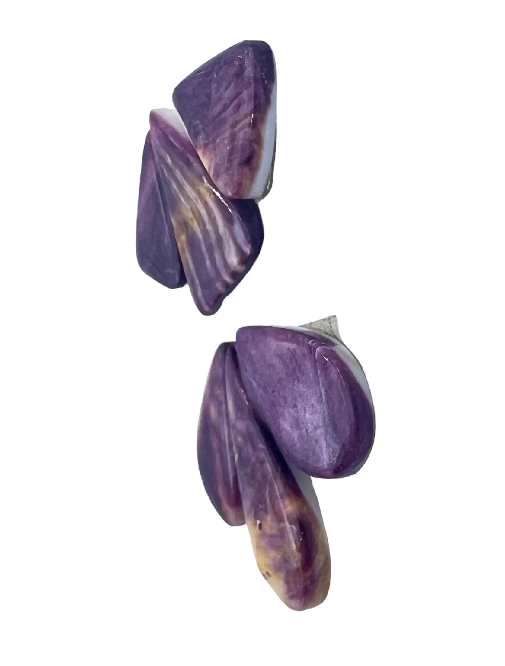 High Quality Purple Spiny Oyster 3 Piece Cabochon Set (select One Set)