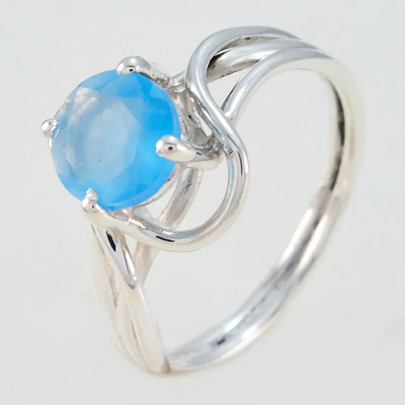 Hot Gemstones Chalcedony 925 Sterling Silver Ring Phoenix Jewelry