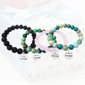 I am...  Affirmation Bracelet Combo: I am a Survivor, I am a Warrior, I am a Dreamer, I am Enough.