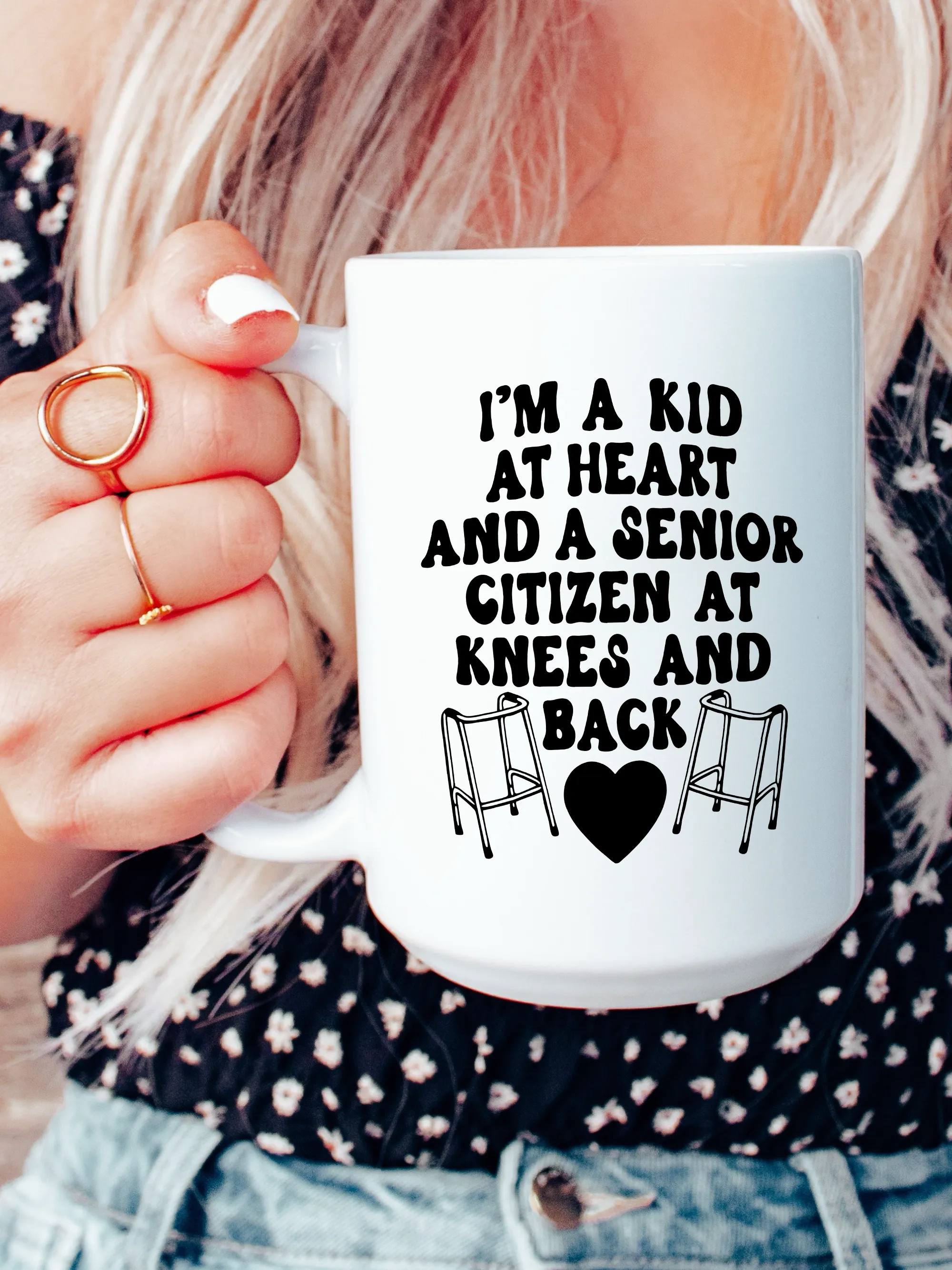 I'm A Kid At Heart And A Senior Citizen At Knees And Back Mug