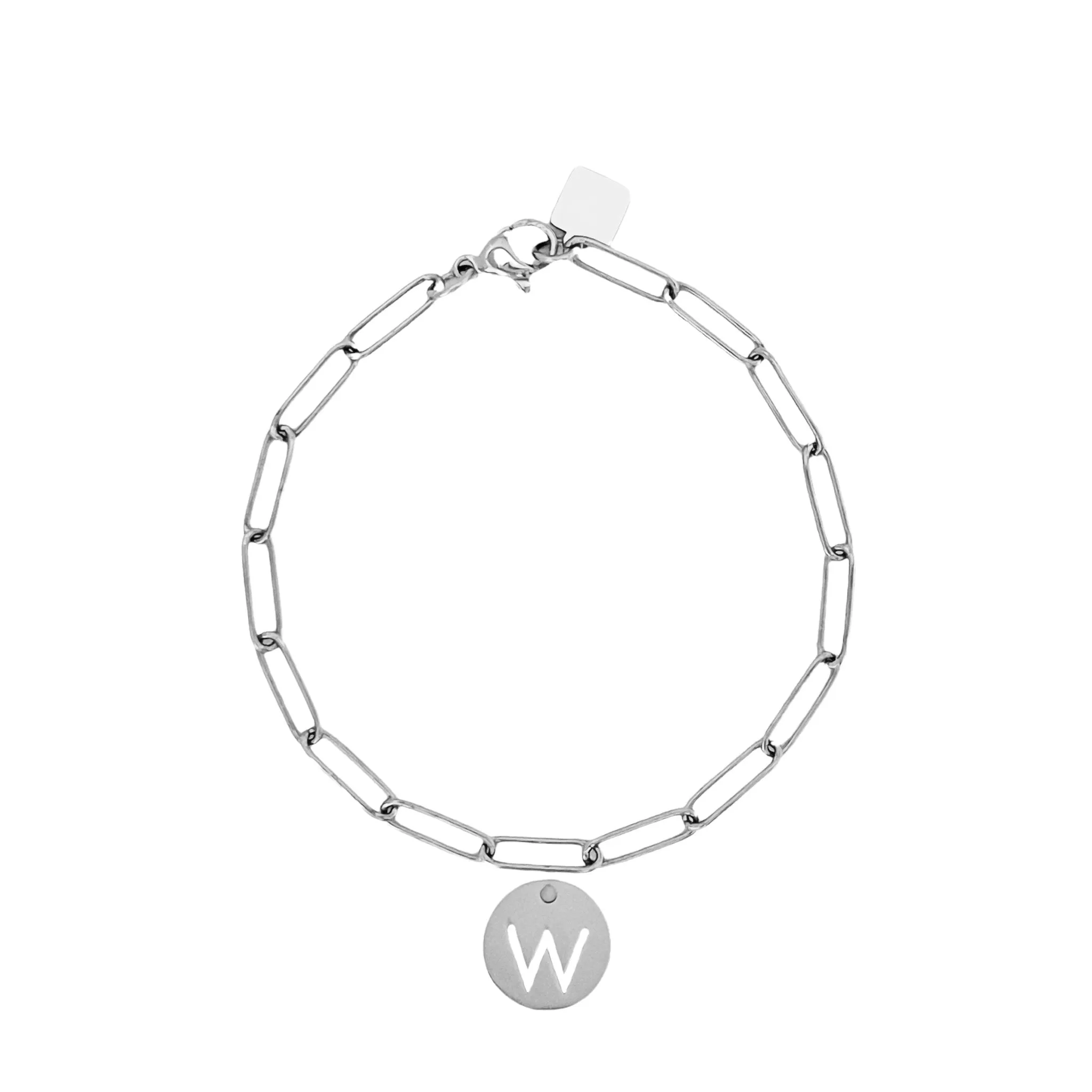 Initial Bracelet (A-Z) Silver