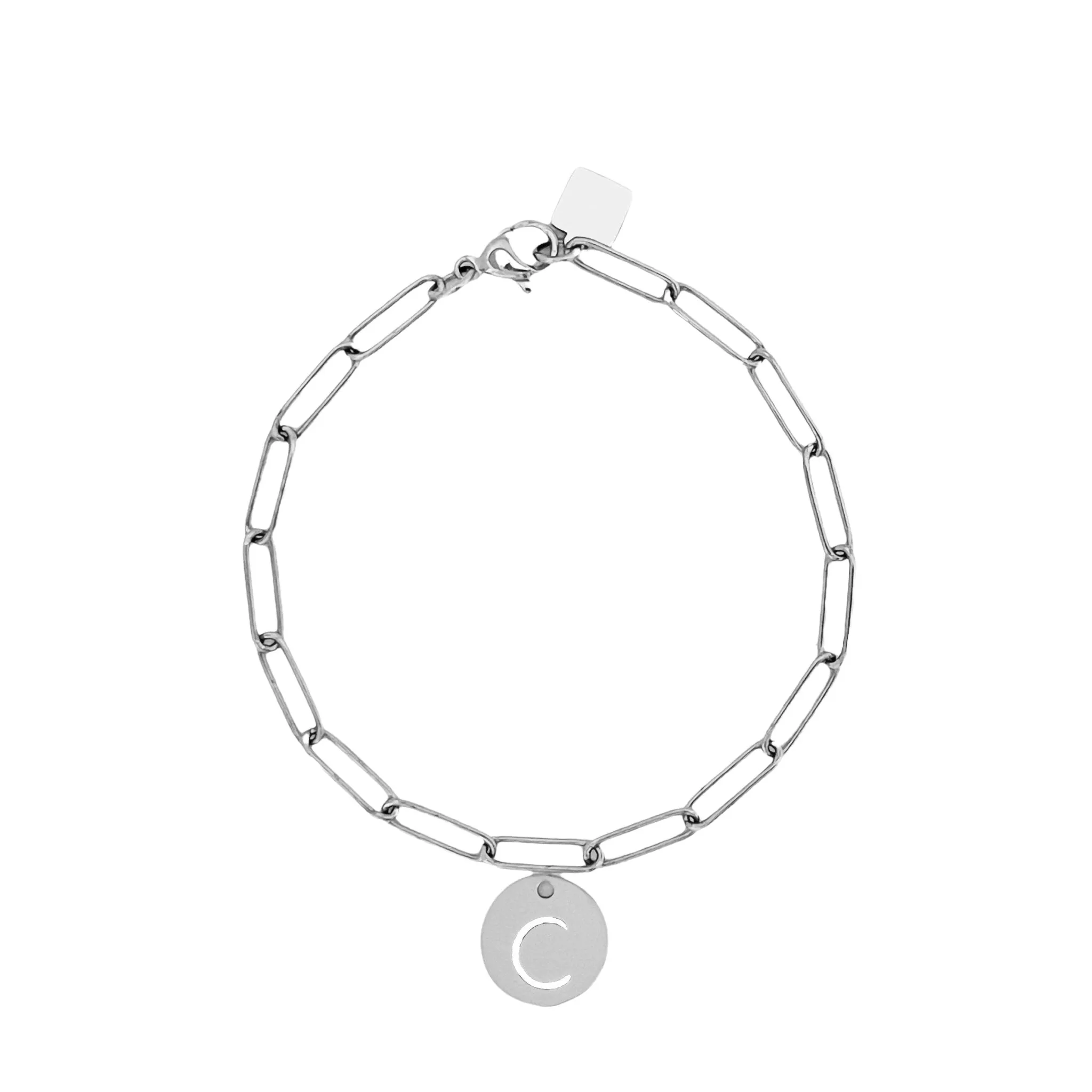 Initial Bracelet (A-Z) Silver