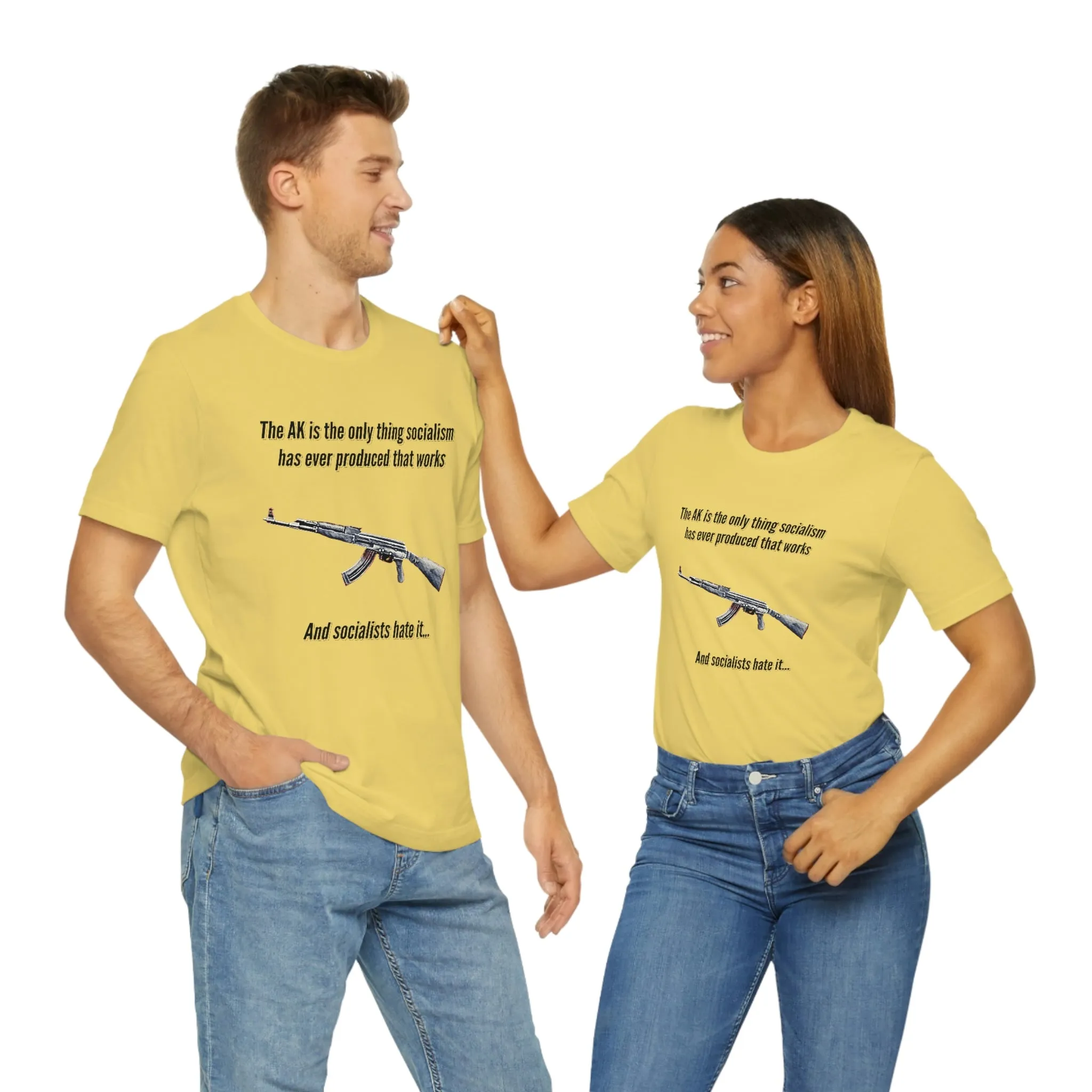 Irony of the AK-47 Men's and Ladies Tee