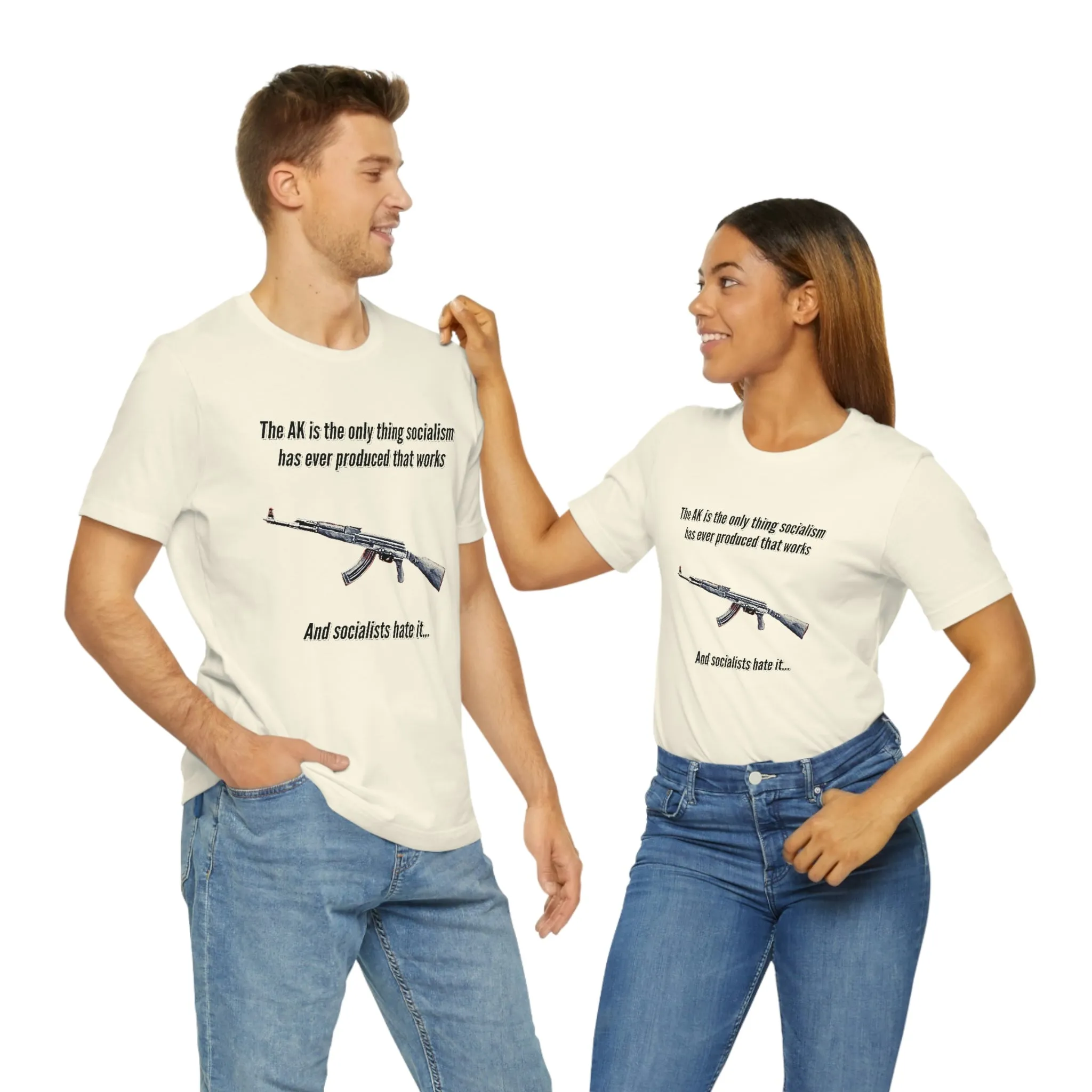 Irony of the AK-47 Men's and Ladies Tee