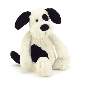 Jellycat Bashful Puppy Medium Black and Cream