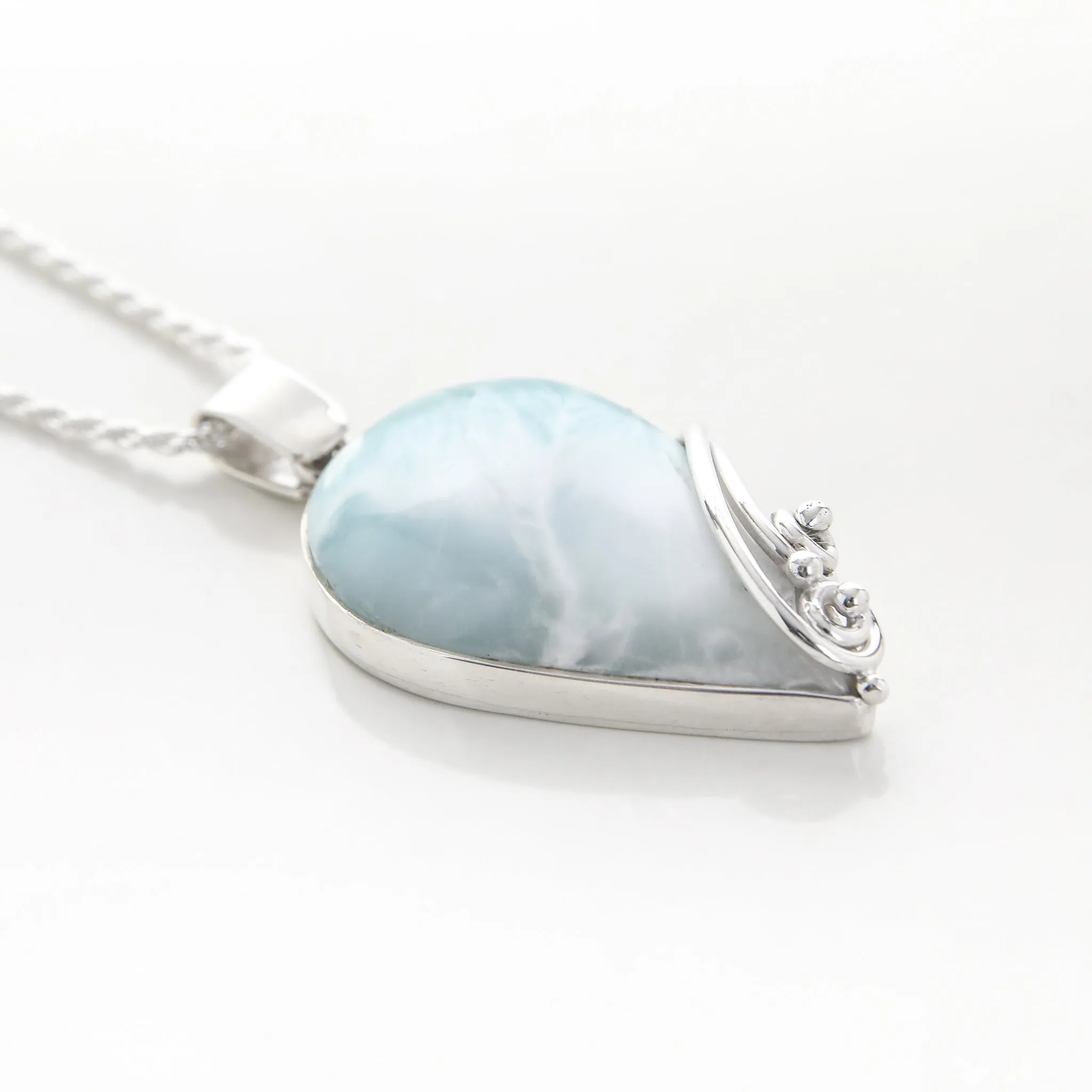 Larimar Teardrop Pendant CLOUD XLI