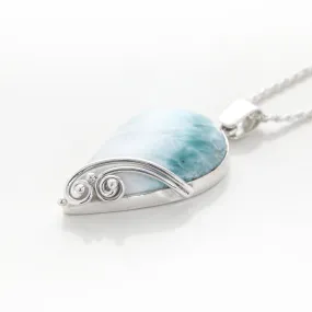 Larimar Teardrop Pendant CLOUD XLI