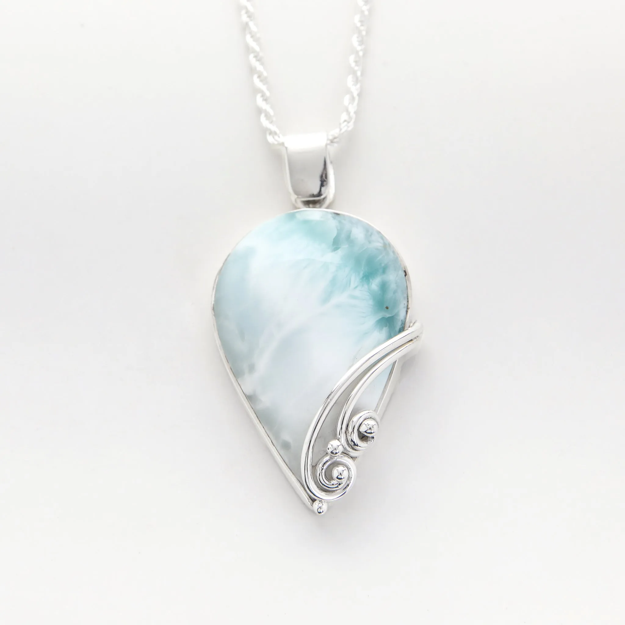 Larimar Teardrop Pendant CLOUD XLI