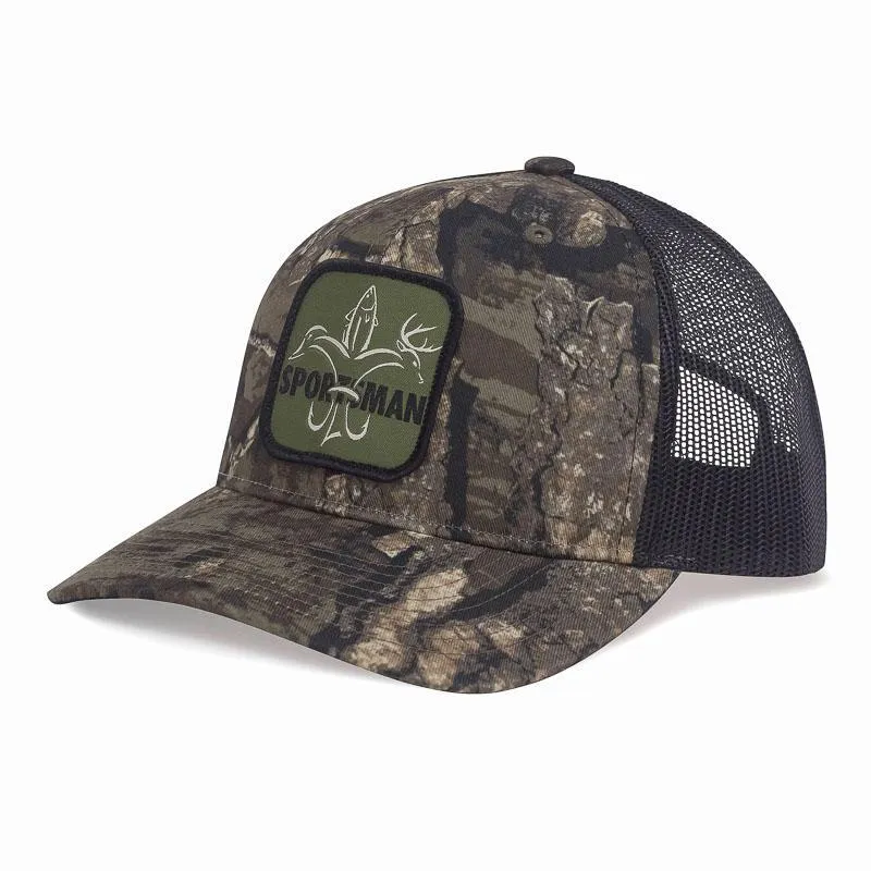 Logo Patch Snapback Camo Hunting Hat - Mossy Oak Bottomland