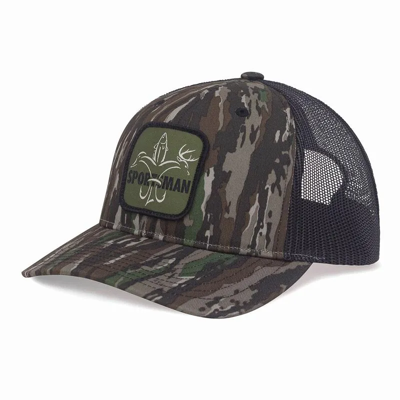 Logo Patch Snapback Camo Hunting Hat - Mossy Oak Bottomland