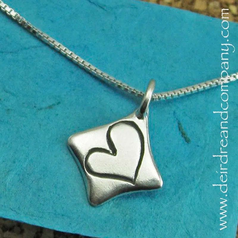 Love Heart Necklace in Sterling Silver