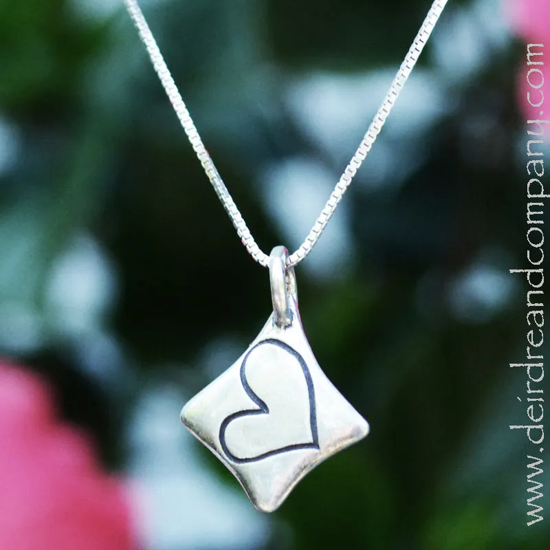 Love Heart Necklace in Sterling Silver