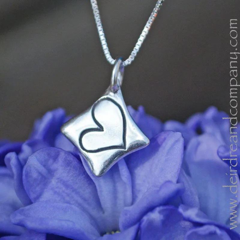 Love Heart Necklace in Sterling Silver