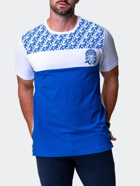 Maceoo Stretch Short-Sleeve Athletic Wear | Tee Comboprint Blue