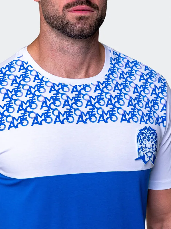 Maceoo Stretch Short-Sleeve Athletic Wear | Tee Comboprint Blue