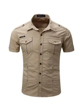 Men's Short-Sleeve Casual Work Shirt