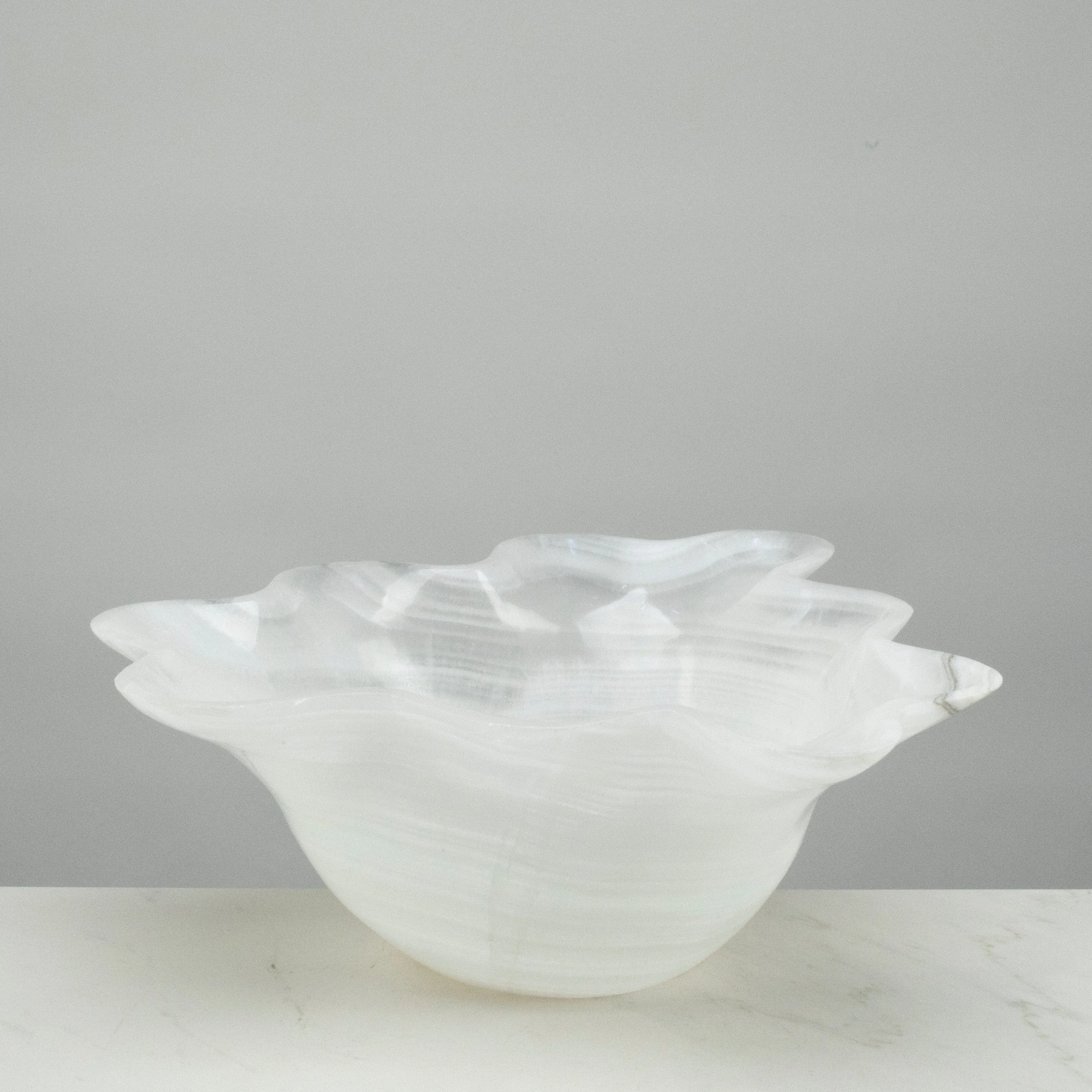 Natural White Onyx Bowl 17.5