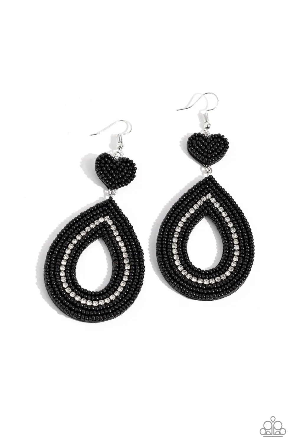 Paparazzi Now SEED Here Black Earrings