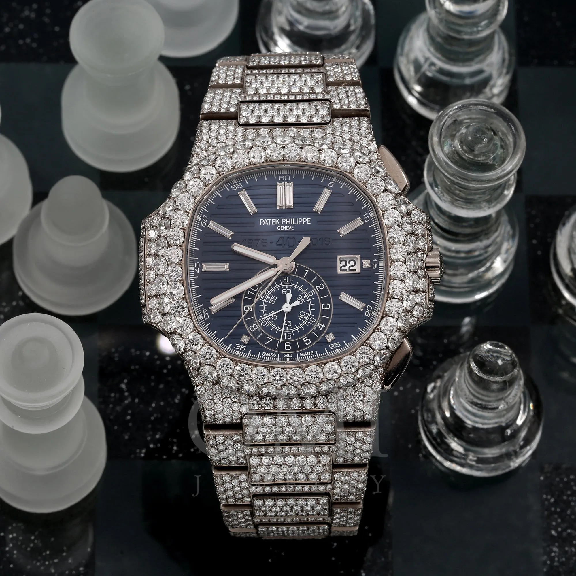 Patek Philippe Nautilus 40th Anniversary 5976/1G-001 44MM Diamond Dial With Diamond Bezel And Bracelet