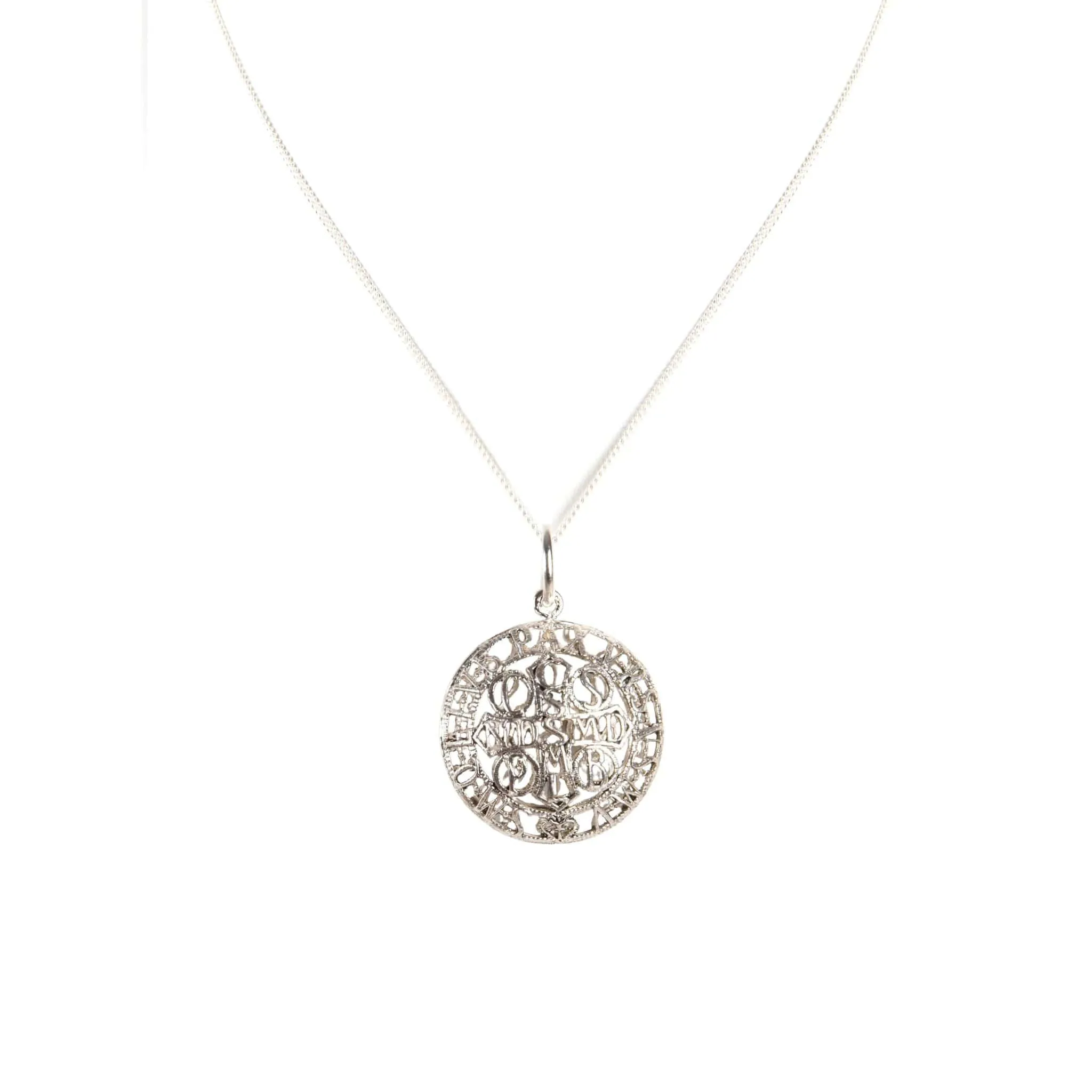 Peace Cross Globe Charm Necklace