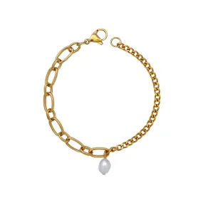 Pearl Mix Belcher Chain Bracelet