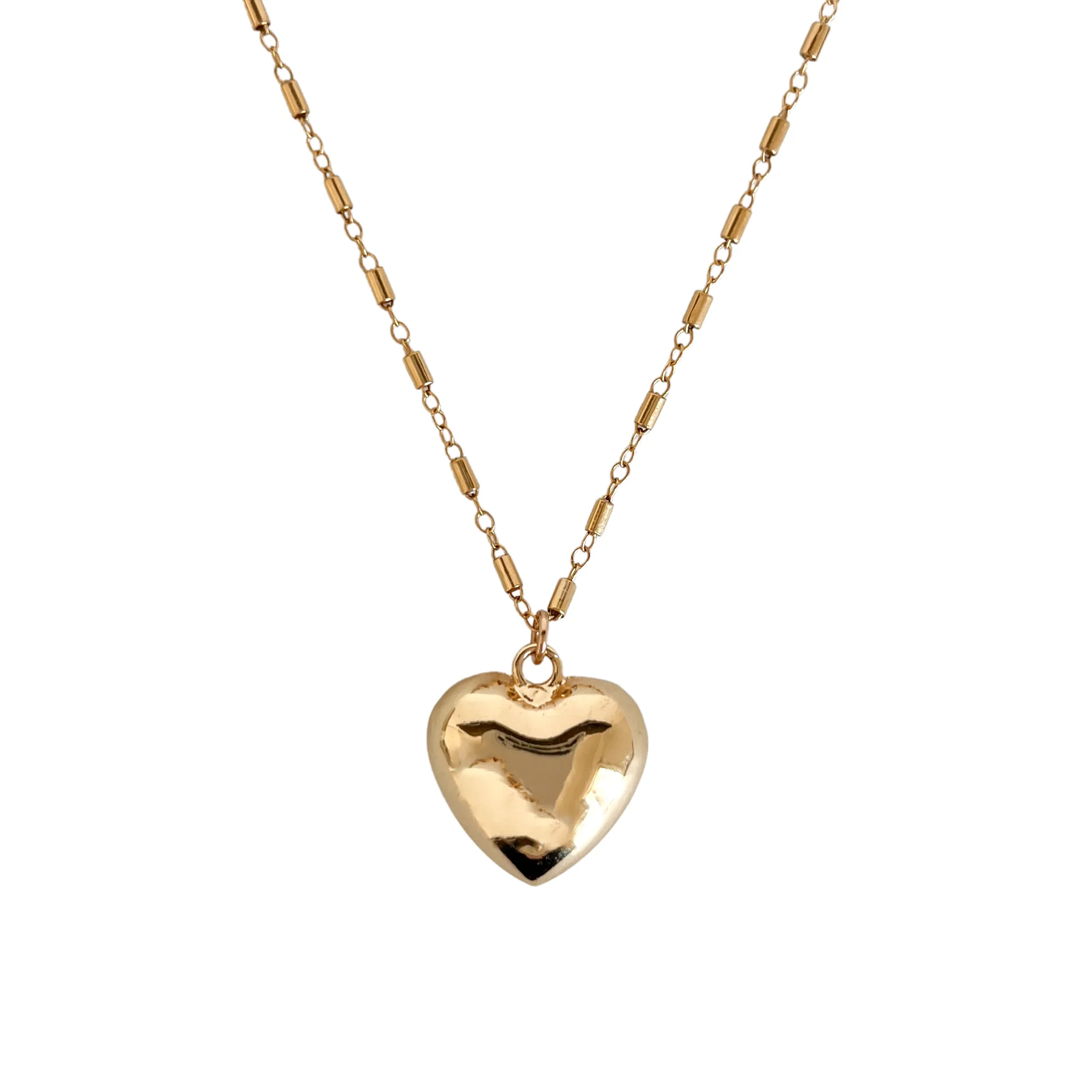 Puffy heart necklace