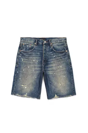 PURPLE BRAND P021 Relaxed Fit Short Dirty Tinted Vintage Indigo