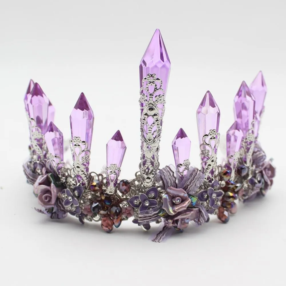 Purple Crystal Queen Party & Wedding Crown for Women