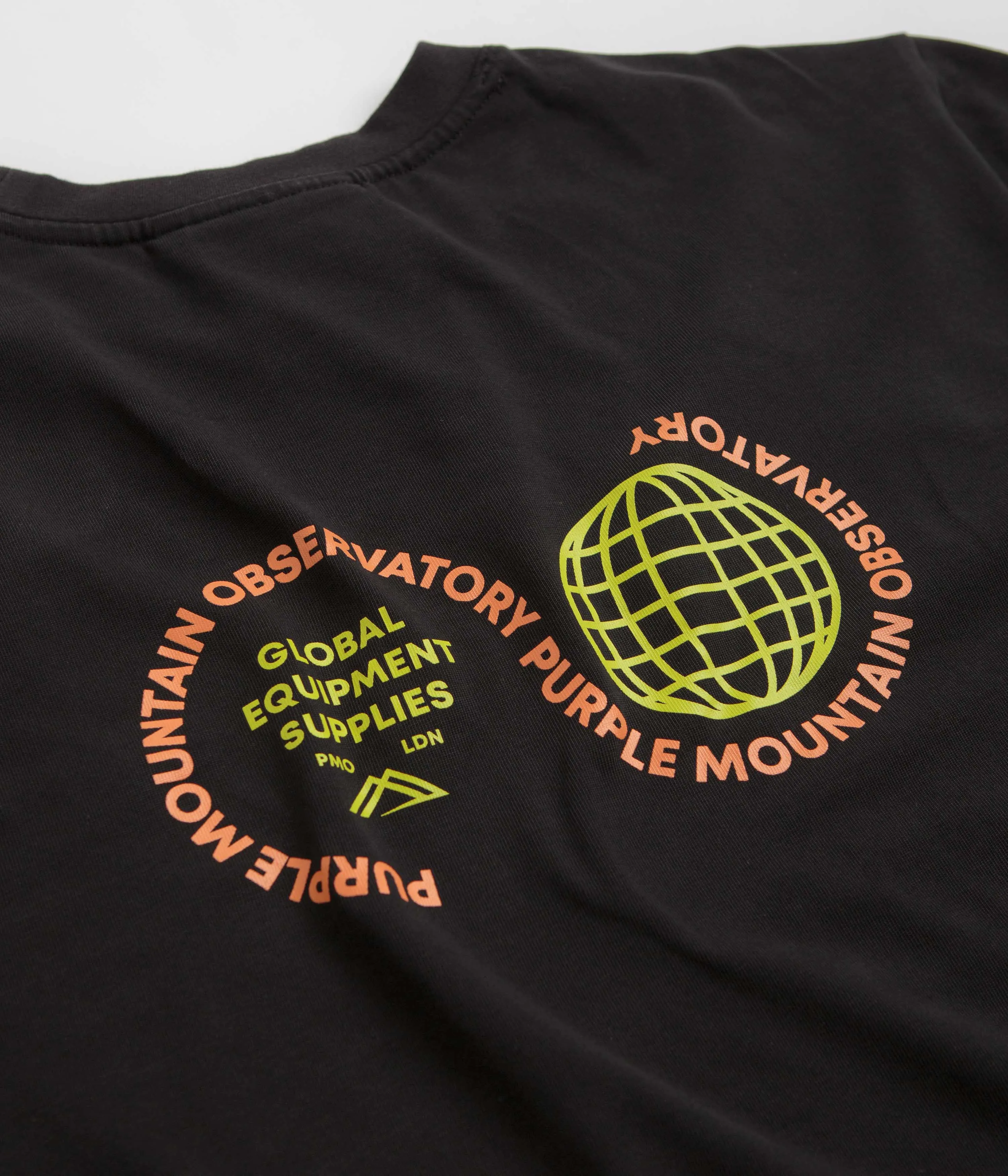 Purple Mountain Observatory Globe T-Shirt - Black