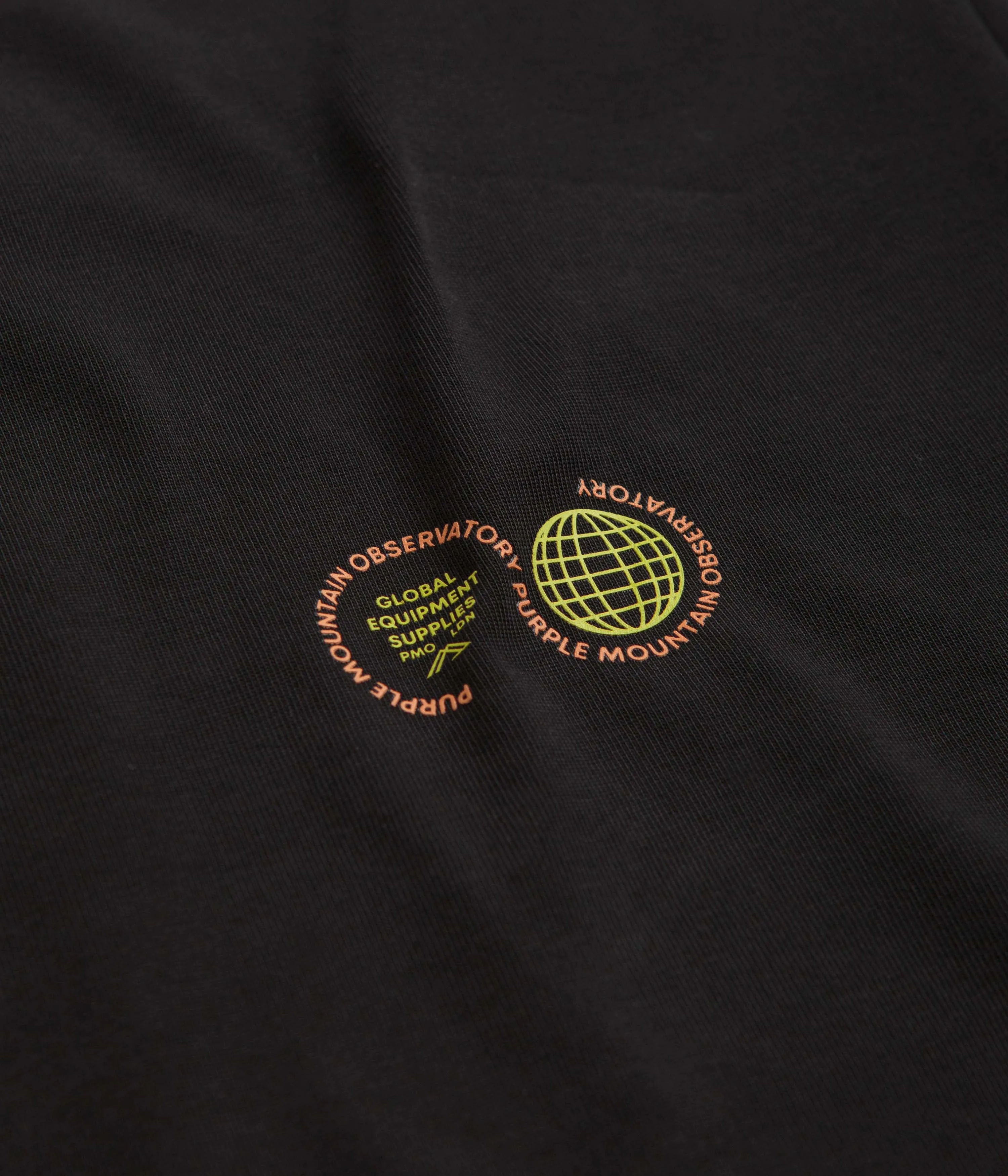 Purple Mountain Observatory Globe T-Shirt - Black