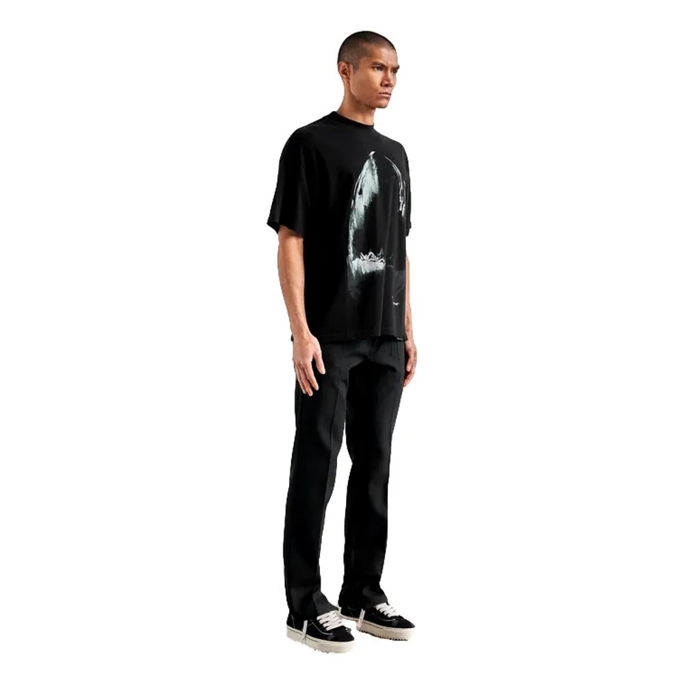 REPRESENT SHARK T-SHIRT-BLACK