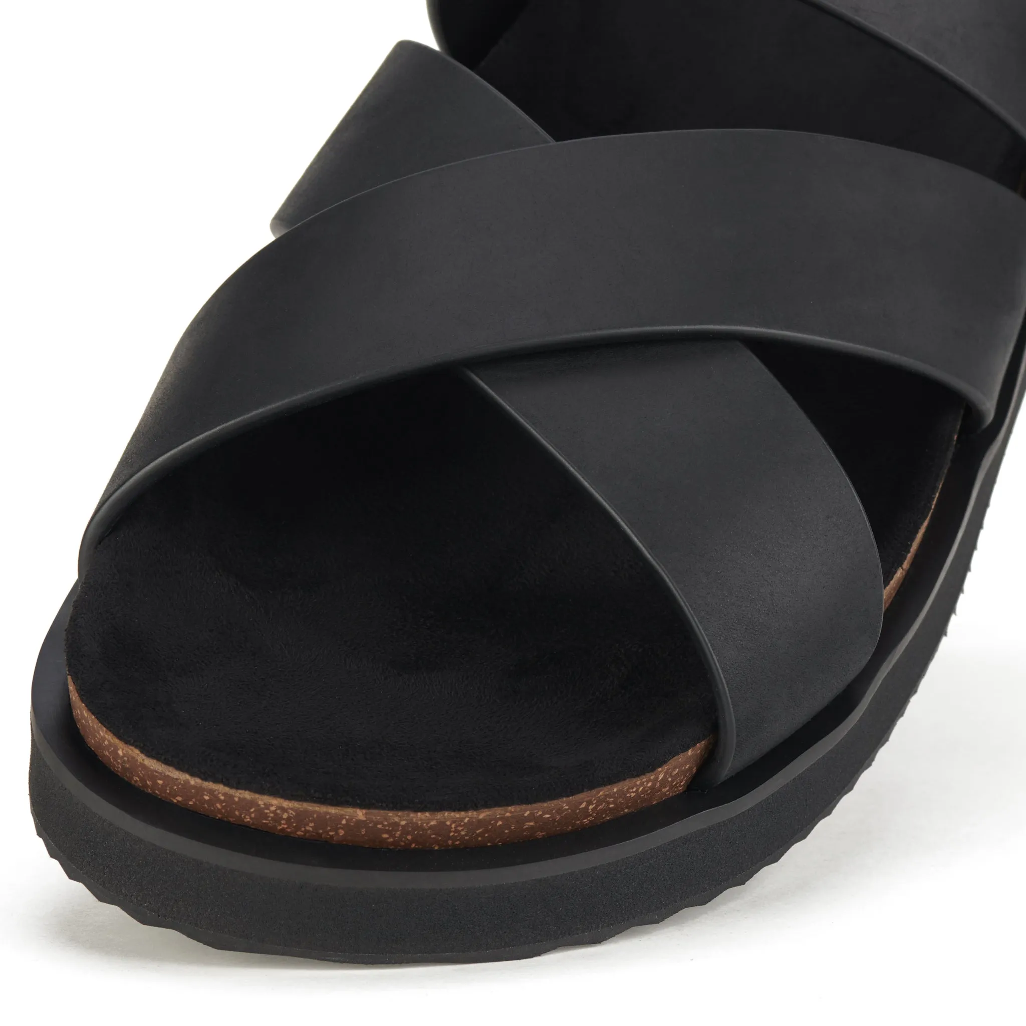 Rhodes Mens Cross Slide Black