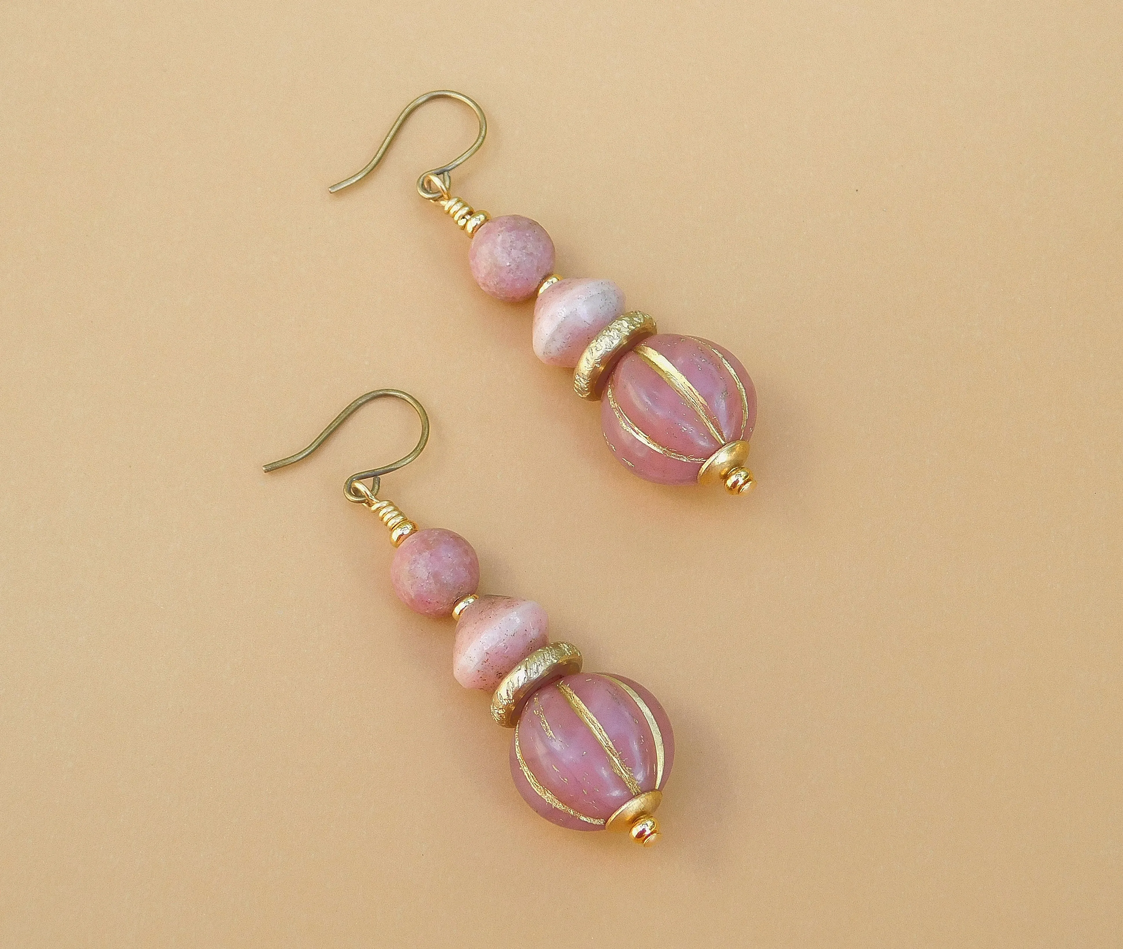 Rosy Rhodonite Earrings