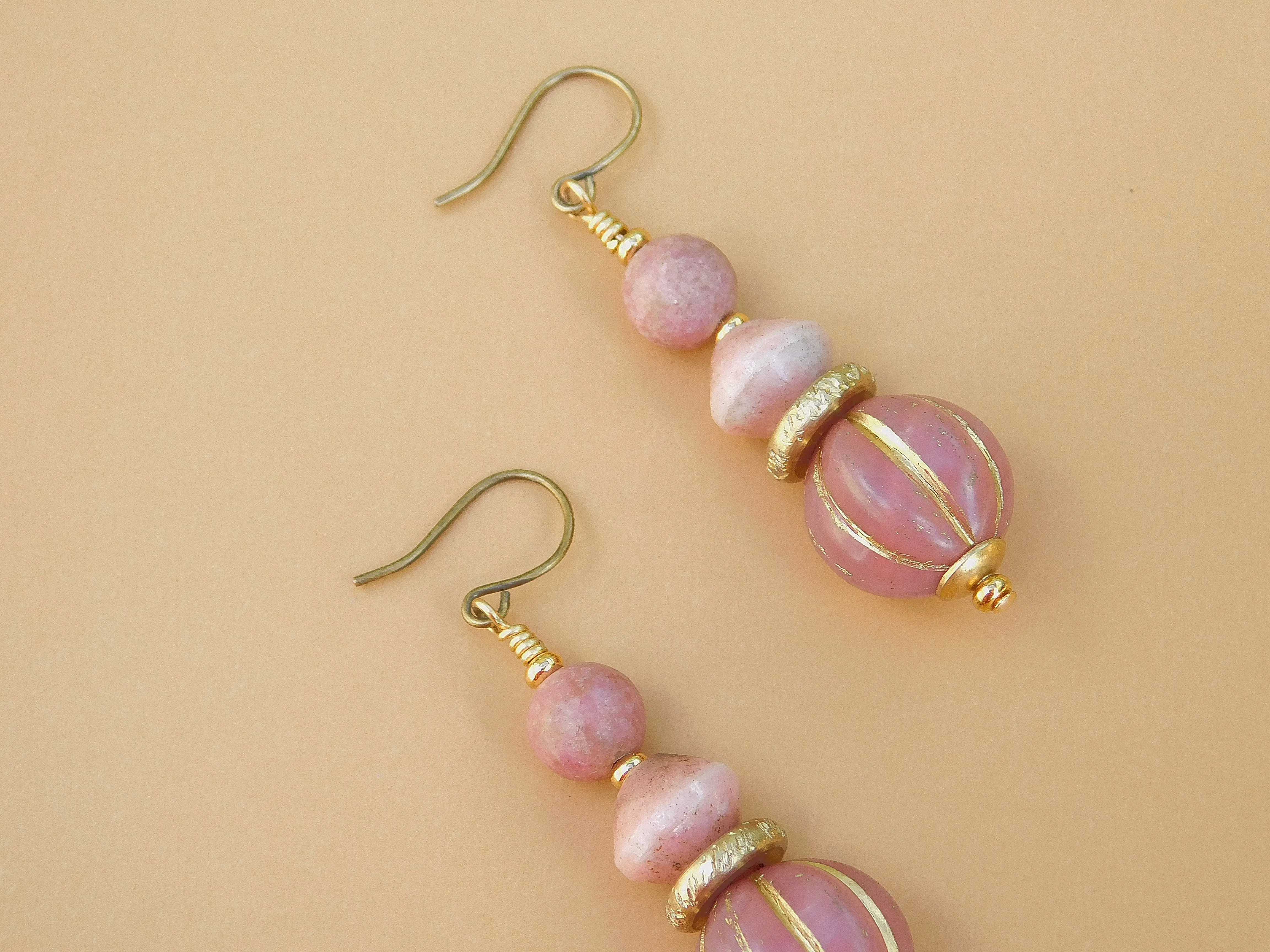 Rosy Rhodonite Earrings