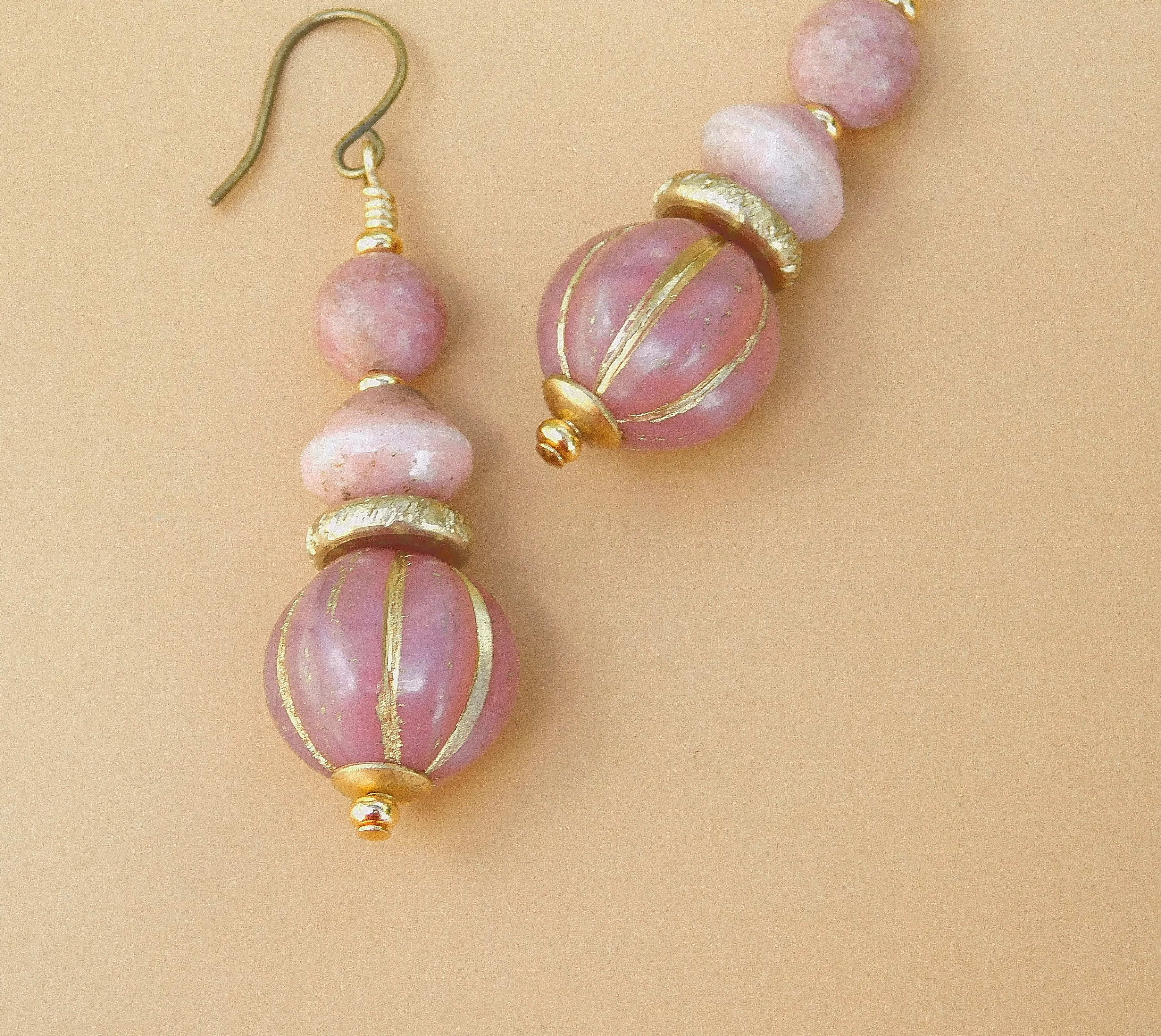 Rosy Rhodonite Earrings