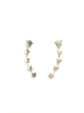 Row of Stars Ear Climber Earrings