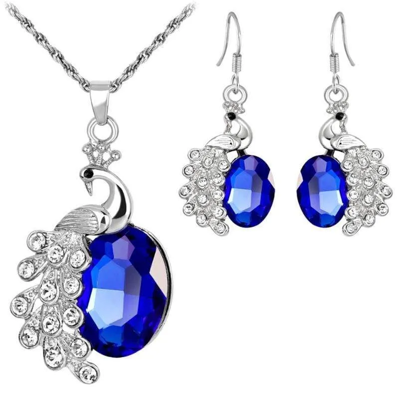 Royal Peacock Blue Gem Set