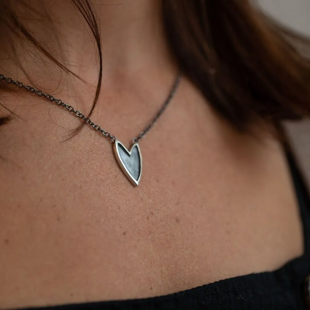 Shielded heart necklace