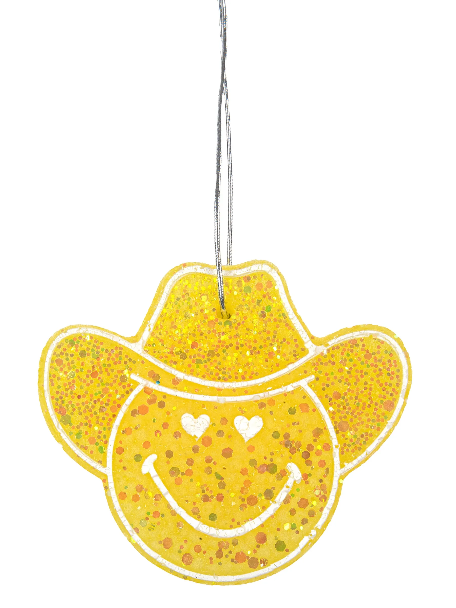 Simply Southern Freshiez Yellow Cowboy Smiley Air Freshener in Cactus Blossom Scent- Sunshine Rodeo Aroma for Car, Locker, Drawers, Closet (30-45 Days)