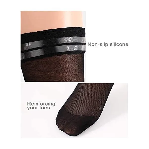 Solid Black Silicon Stocking