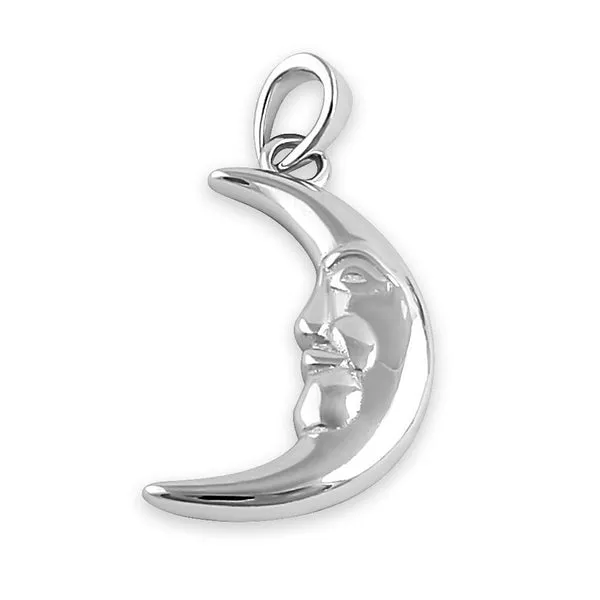 Sterling Silver  Cresent Moon Necklace