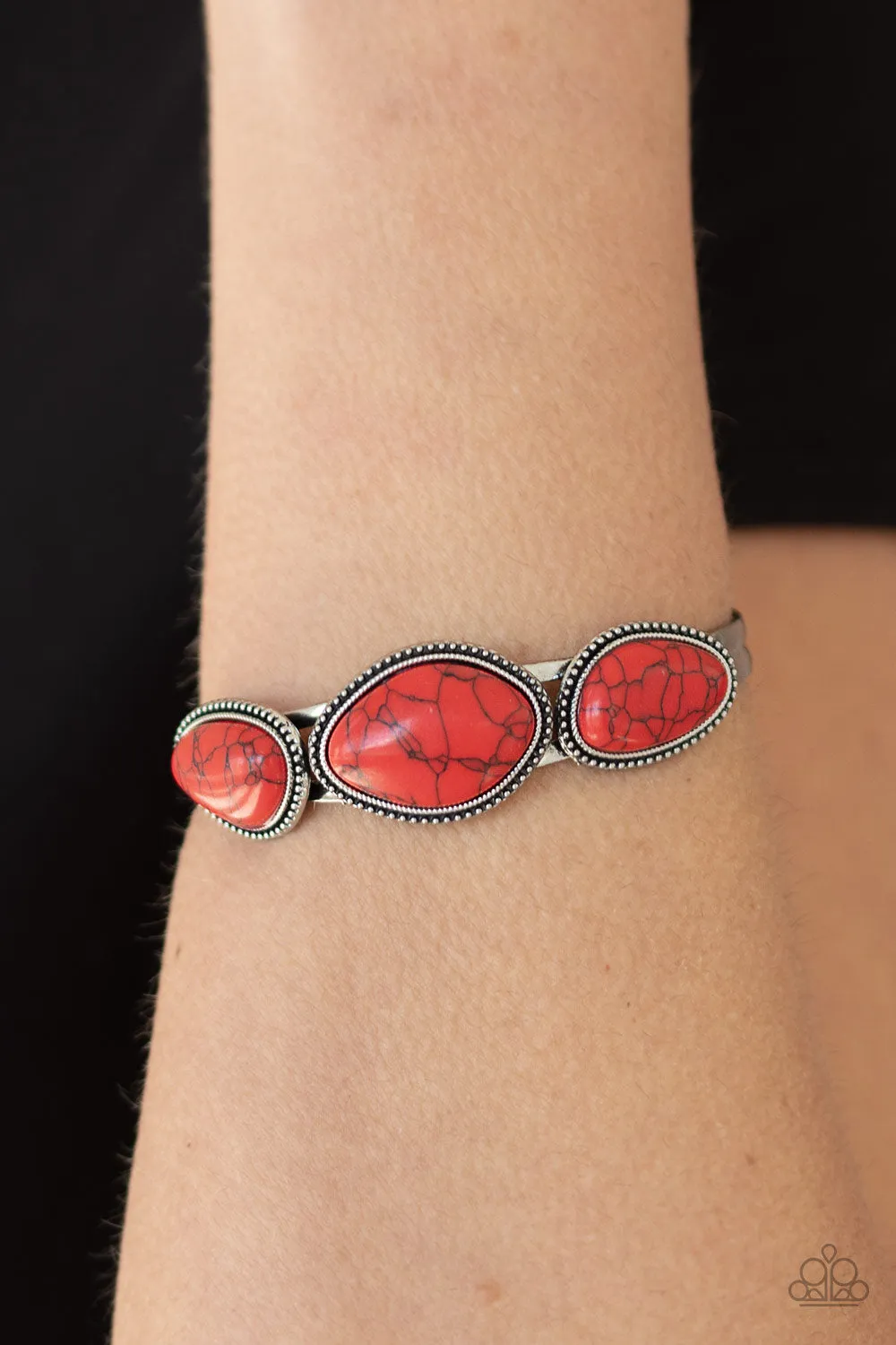 Stone Solace - Red Paparazzi Bracelet