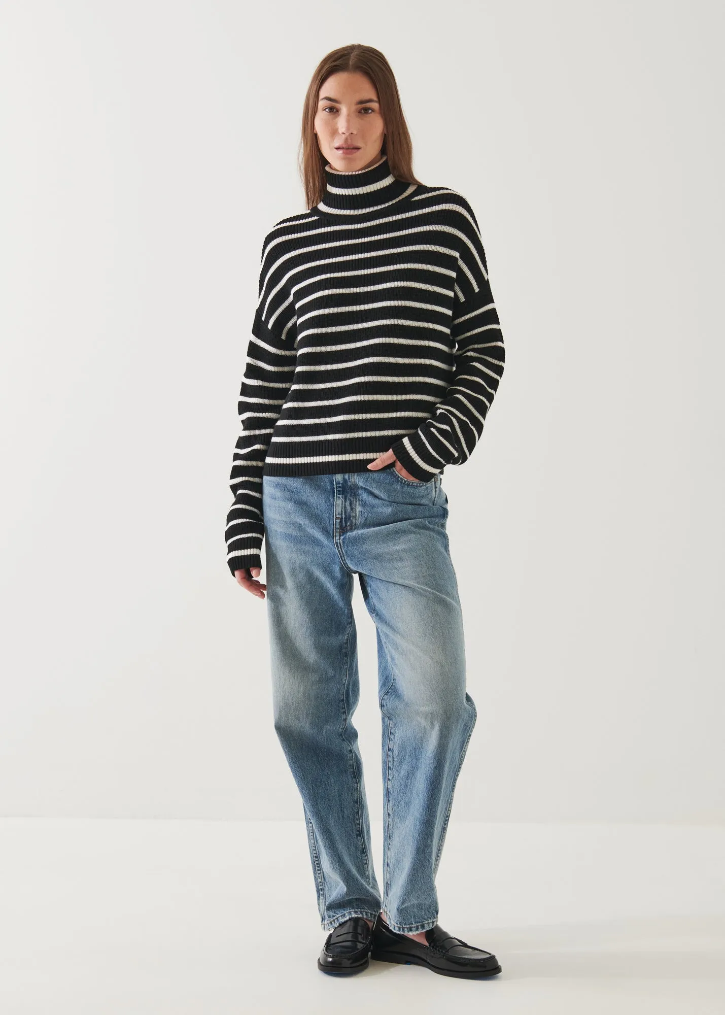 STRIPED TURTLENECK