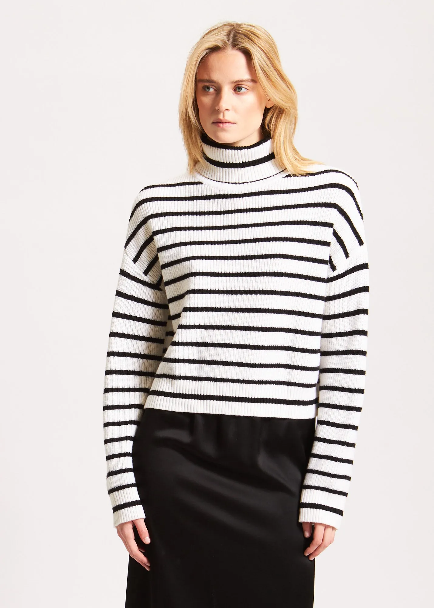 STRIPED TURTLENECK