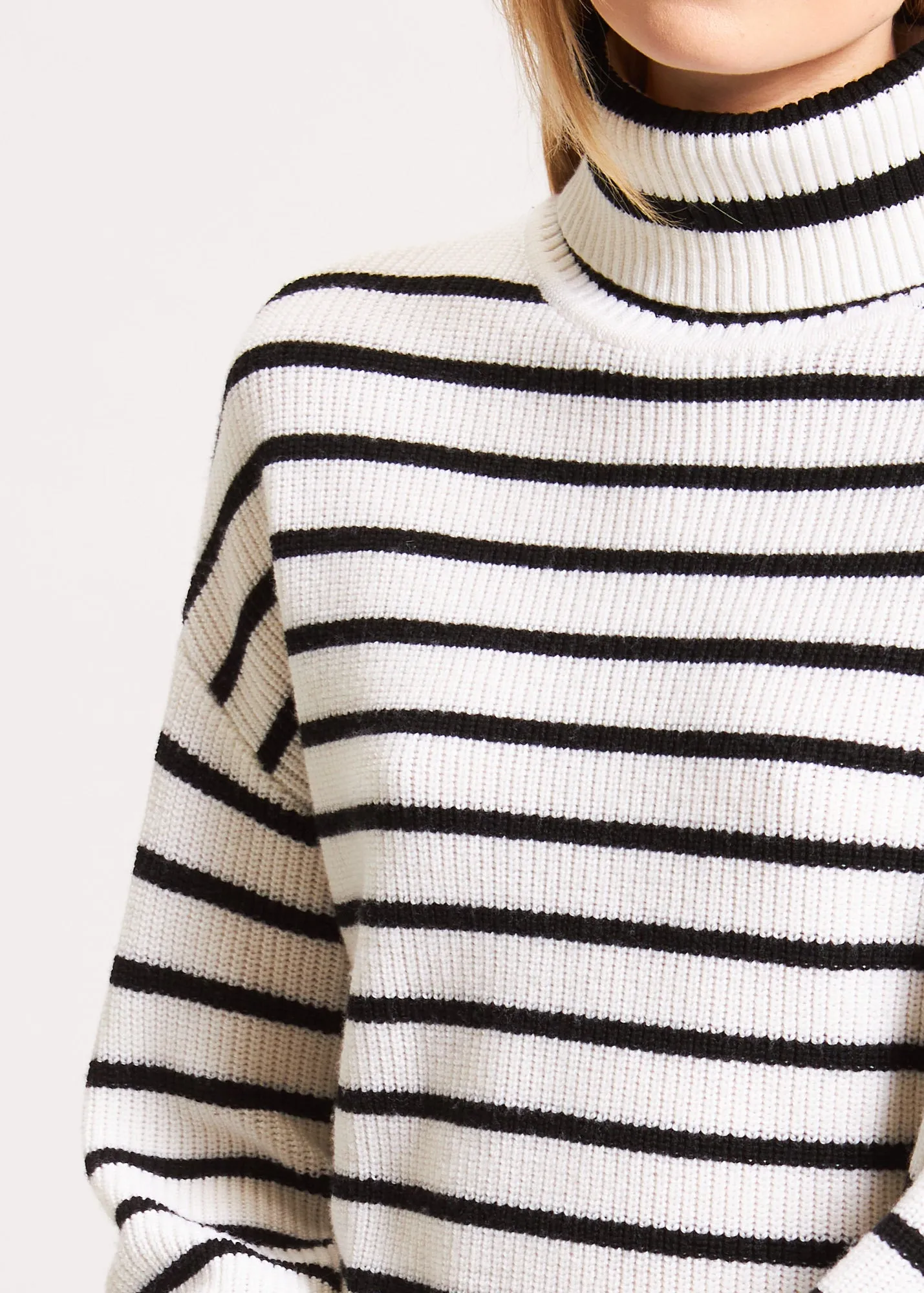 STRIPED TURTLENECK