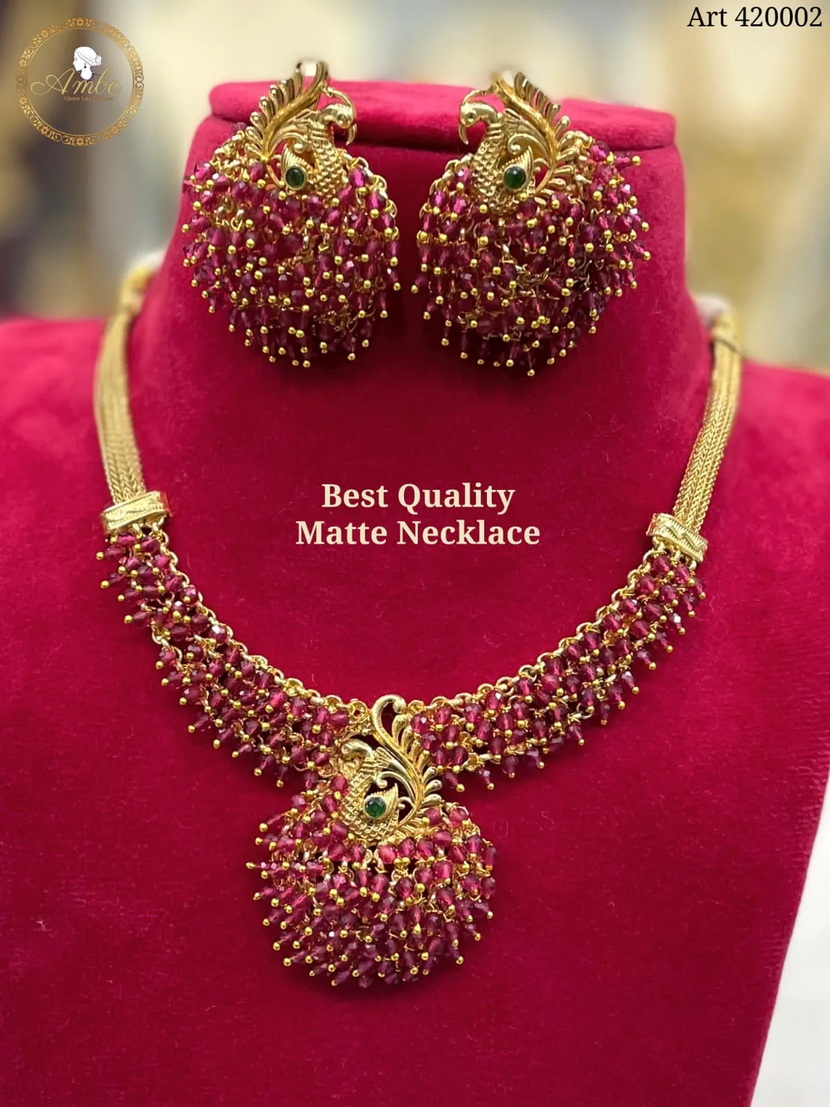 Sushama , Matte Finish Necklace Set for Women -ART001NSA