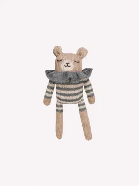 Teddy in Slate Striped Romper