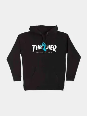 Thrasher x Santa Cruz Screaming Logo Pullover Hood - Black